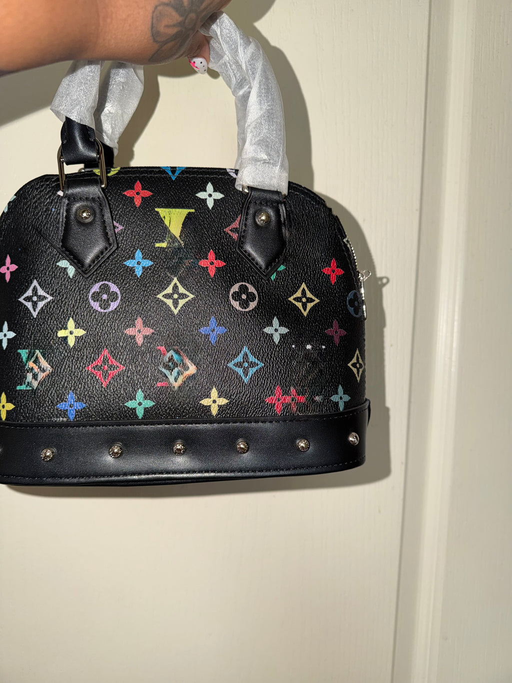 Multi color lv bag